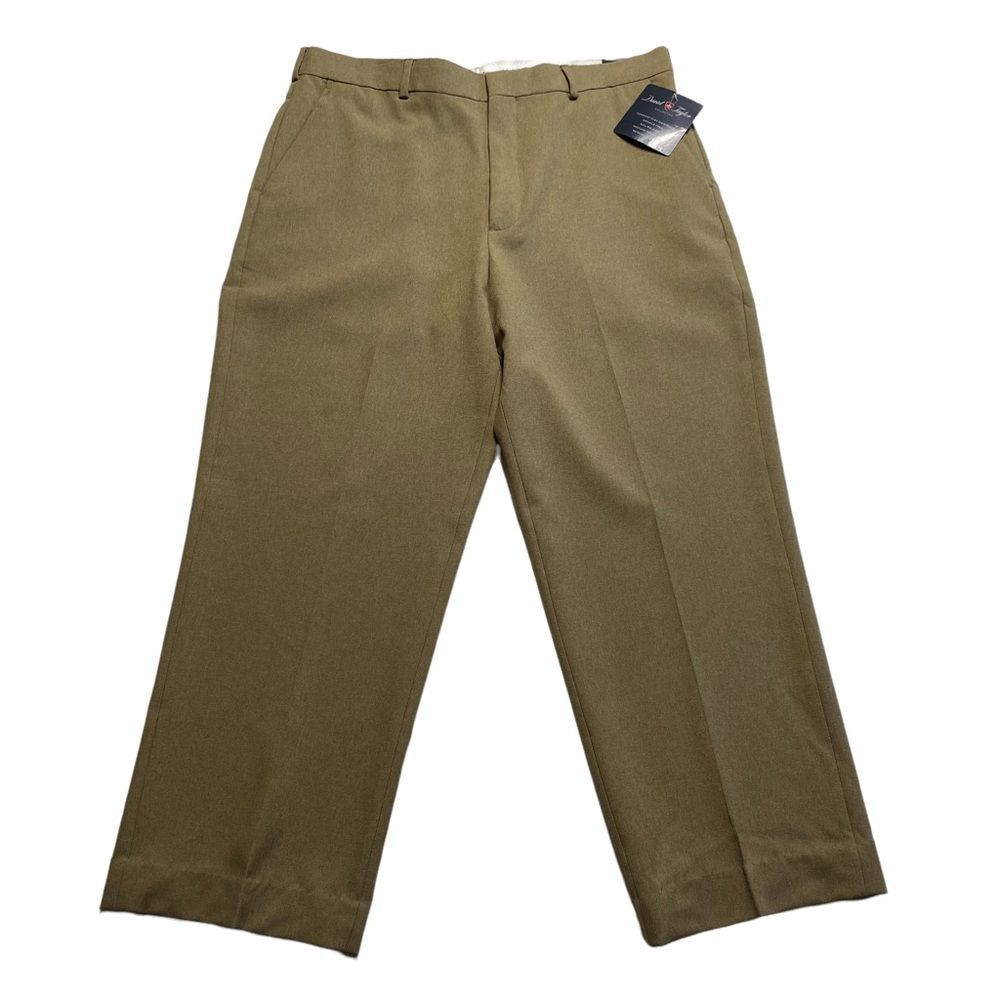 David Taylor Collection Mens 38x29 Heather Tan DT Flex Stretch Dress Pants NWT
